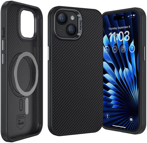 Чохол Benks для iPhone 15 MagClap ArmorPro Case Black 1276185 фото