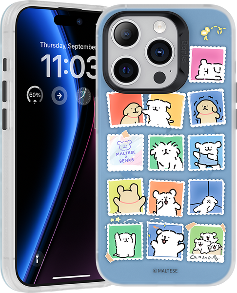 Чохол Benks для iPhone 15 Stamp Puppies MagSafe 1248538 фото